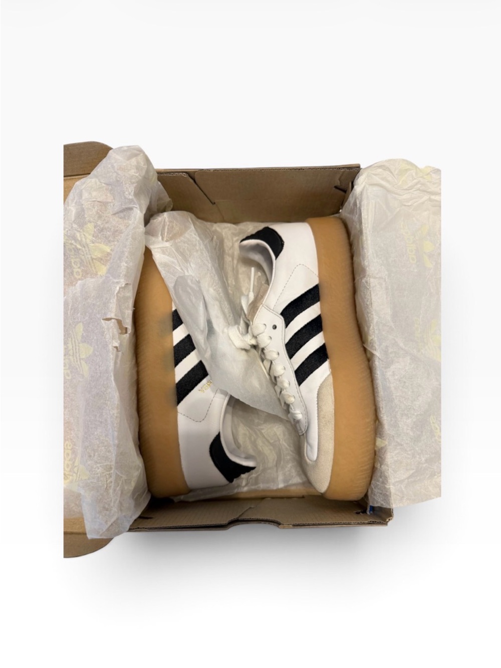 adidas Samba Sneakers in White, Black and Gum - Picture 9 of 9